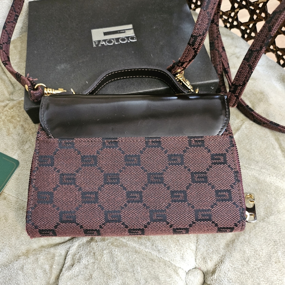 Italian Brand PAOLO GUCCI Kelly Style Mini Shoulder /crossbody Bag - Picture 3 of 5